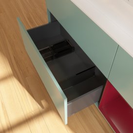 Тумба під раковину Villeroy & Boch Finion 120х50,1 см із підсвічуванням МДФ оливковий матовий лак/скло біле матове G421HBGM