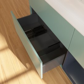 Тумба под раковину Villeroy & Boch Finion 120х50,1 см с подсветкой МДФ оливковый матовый лак/стекло белое матовое G421HGGM