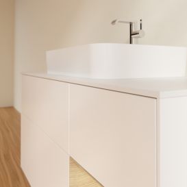 Тумба під раковину Villeroy & Boch Finion 120х50,1 см із підсвічуванням МДФ білий матовий лак/скло біле матове G421PCMT