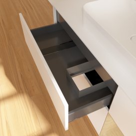 Тумба під раковину Villeroy & Boch Finion 120х50,1 см із підсвічуванням МДФ білий матовий лак/скло біле матове G421PCMT