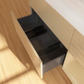 Тумба під раковину Villeroy & Boch Finion 120х50,1 см із підсвічуванням МДФ шпон дуба/скло біле матове G421PCPC