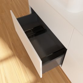 Тумба под раковину Villeroy & Boch Finion 160х50,1 см МДФ белый матовый лак/стекло белое матовое F43100MT