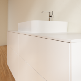 Тумба під раковину Villeroy & Boch Finion 160х50,1 см МДФ білий матовий лак/скло біле матове F44100MT