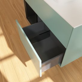 Тумба под раковину Villeroy & Boch Finion 100х50,1 см с подсветкой МДФ оливковый матовый лак/стекло белое матовое G771PDGM