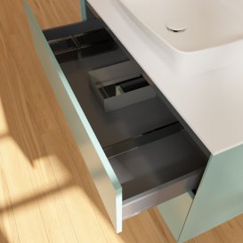 Тумба под раковину Villeroy & Boch Finion 100х50,1 см с подсветкой МДФ оливковый матовый лак/стекло белое матовое G771PDGM