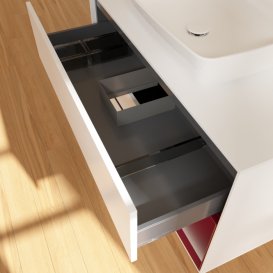 Тумба под раковину Villeroy & Boch Finion 100х50,1 см с подсветкой МДФ белый матовый лак/стекло белое матовое F781HBMT