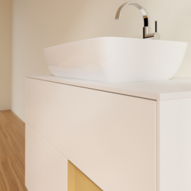 Тумба під раковину Villeroy & Boch Finion 100х50,1 см із підсвічуванням МДФ білий матовий лак/скло біле матове F781HFMT