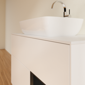 Тумба под раковину Villeroy & Boch Finion 100х50,1 см с подсветкой МДФ белый матовый лак/стекло белое матовое F781PDMT