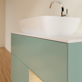 Тумба под раковину Villeroy & Boch Finion 100х50,1 см с подсветкой МДФ оливковый матовый лак/стекло белое матовое F781PCGM