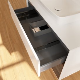 Тумба під раковину Villeroy & Boch Finion 100х50,1 см із підсвічуванням МДФ білий матовий лак/скло біле матове G781GNMT