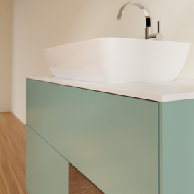 Тумба под раковину Villeroy & Boch Finion 100х50,1 см с подсветкой МДФ оливковый матовый лак/стекло белое матовое G781GNGM