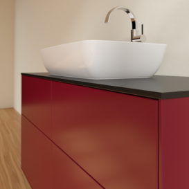 Тумба під раковину Villeroy & Boch Finion 120х50,1 см МДФ півонія матовий лак/скло чорне матове F79200HB