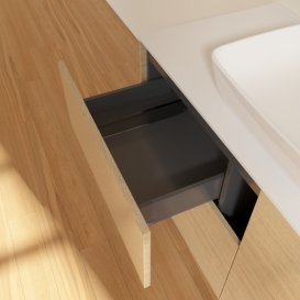 Тумба під раковину Villeroy&Boch Finion 120х50,1 см МДФ шпон дуба/скло біле матове F79100PC