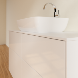 Тумба під раковину Villeroy & Boch Finion 120х50,1 см з підсвіткою МДФ білий глянцевий лак/скло біле матове G79100GF