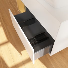 Тумба под раковину Villeroy & Boch Finion 120х50,1 см с подсветкой МДФ белый матовый лак/стекло белое матовое G801HFMT