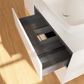 Тумба под раковину Villeroy & Boch Finion 120х50,1 см с подсветкой МДФ белый матовый лак/стекло белое матовое G801HFMT