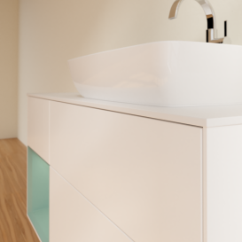 Тумба под раковину Villeroy & Boch Finion 120х50,1 см с подсветкой МДФ белый матовый лак/стекло белое матовое G801GMMT