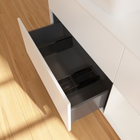 Тумба під раковину Villeroy & Boch Finion 120х50,1 см із підсвічуванням МДФ білий матовий лак/скло біле матове F811GFMT