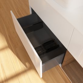 Тумба під раковину Villeroy & Boch Finion 120х50,1 см із підсвічуванням МДФ білий глянцевий лак/скло біле матове F811GNGF