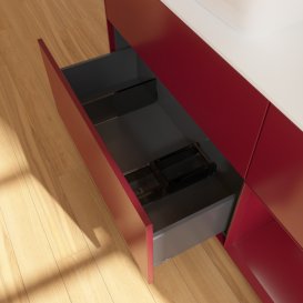 Тумба під раковину Villeroy & Boch Finion 120х50,1 см із підсвічуванням МДФ півонія матовий лак/скло біле матове F811HBHB