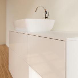 Тумба под раковину Villeroy & Boch Finion 120х50,1 см с подсветкой МДФ глянцевый белый лак/стекло белое матовое F811MTGF