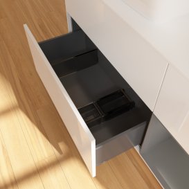 Тумба под раковину Villeroy & Boch Finion 120х50,1 см с подсветкой МДФ глянцевый белый лак/стекло белое матовое G811GKGF