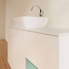 Тумба під раковину Villeroy & Boch Finion 120х50,1 см із підсвічуванням МДФ білий матовий лак/скло біле матове G811GMMT