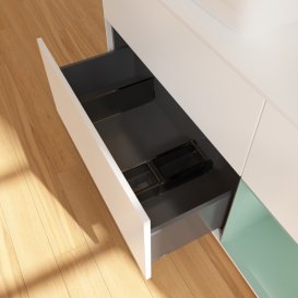 Тумба під раковину Villeroy & Boch Finion 120х50,1 см із підсвічуванням МДФ білий матовий лак/скло біле матове G811GMMT