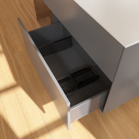 Тумба під раковину Villeroy & Boch Finion 120х50,1 см із підсвічуванням МДФ антрацит матовий лак/скло біле матове F821GNGK