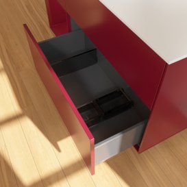 Тумба під раковину Villeroy & Boch Finion 120х50,1 см із підсвічуванням МДФ півонія матовий лак/скло біле матове F821HBHB