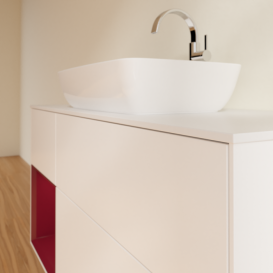 Тумба под раковину Villeroy & Boch Finion 120х50,1 см с подсветкой МДФ белый матовый лак/стекло белое матовое F821HBMT