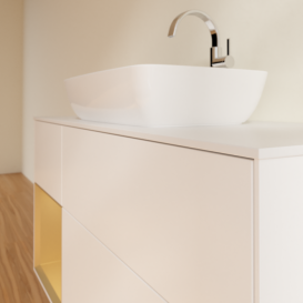 Тумба під раковину Villeroy & Boch Finion 120х50,1 см із підсвічуванням МДФ білий матовий лак/скло біле матове F821HFMT