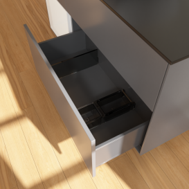 Тумба под раковину Villeroy & Boch Finion 120х50,1 см с подсветкой МДФ антрацит матовый лак/стекло черное матовое F822GFGK