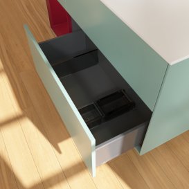 Тумба під раковину Villeroy & Boch Finion 120х50,1 см із підсвічуванням МДФ оливковий матовий лак/скло біле матове F821HBGM