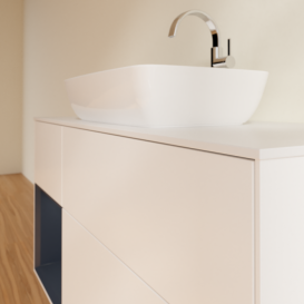 Тумба під раковину Villeroy & Boch Finion 120х50,1 см із підсвічуванням МДФ білий матовий лак/скло біле матове F821HGMT