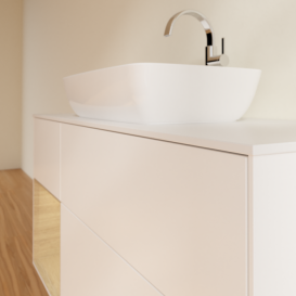 Тумба під раковину Villeroy & Boch Finion 120х50,1 см із підсвічуванням МДФ білий матовий лак/скло біле матове F821PCMT