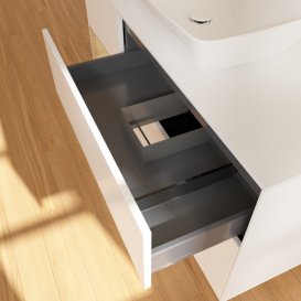 Тумба під раковину Villeroy & Boch Finion 120х50,1 см із підсвічуванням МДФ білий матовий лак/скло біле матове F821PCMT