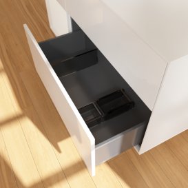 Тумба під раковину Villeroy & Boch Finion 120х50,1 см із підсвічуванням МДФ білий глянцевий лак/скло біле матове G821GFGF