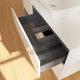 Тумба под раковину Villeroy & Boch Finion 120х50,1 см с подсветкой МДФ глянцевый белый лак/стекло белое матовое G821GKGF