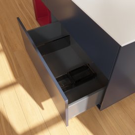 Тумба під раковину Villeroy & Boch Finion 120х50,1 см із підсвічуванням МДФ темно-синій матовий лак/скло біле матове G821HBHG