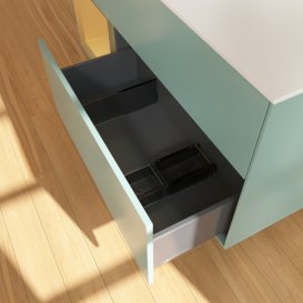 Тумба под раковину Villeroy & Boch Finion 120х50,1 см с подсветкой МДФ оливковый матовый лак/стекло белое матовое G821HFGM