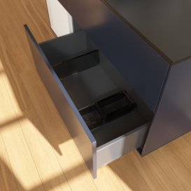 Тумба під раковину Villeroy & Boch Finion 120х50,1 см із підсвічуванням МДФ темно-синій матовий лак/скло чорне матове G822GFHG