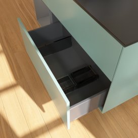 Тумба под раковину Villeroy & Boch Finion 120х50,1 см с подсветкой МДФ оливковый матовый лак/стекло черное матовое G822GKGM