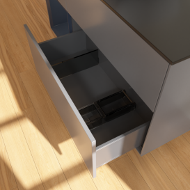 Тумба під раковину Villeroy & Boch Finion 120х50,1 см із підсвічуванням МДФ антрацит матовий лак/скло чорне матове G822HGGK