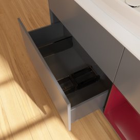 Тумба под раковину Villeroy & Boch Finion 120х50,1 см с подсветкой МДФ антрацит матовый лак/стекло белое матовое F831HBGK