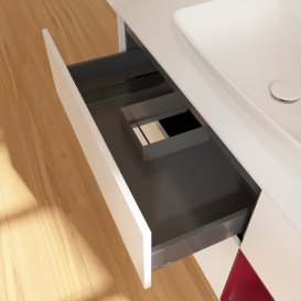 Тумба под раковину Villeroy & Boch Finion 120х50,1 см с подсветкой МДФ белый матовый лак/стекло белое матовое F831HBMT