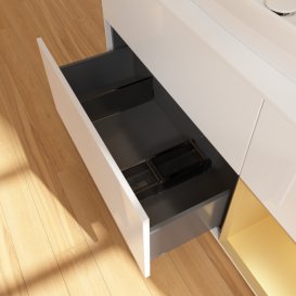 Тумба під раковину Villeroy & Boch Finion 120х50,1 см із підсвічуванням МДФ білий глянцевий лак/скло біле матове F831HFGF