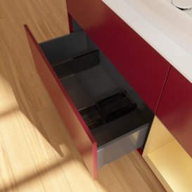 Тумба под раковину Villeroy & Boch Finion 120х50,1 см с подсветкой МДФ пион матовый лак/стекло белое матовое F831HFHB