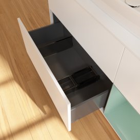 Тумба під раковину Villeroy & Boch Finion 120х50,1 см із підсвічуванням МДФ білий матовий лак/скло біле матове F831GMMT