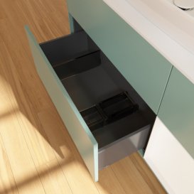 Тумба под раковину Villeroy & Boch Finion 120х50,1 см с подсветкой МДФ оливковый матовый лак/стекло белое матовое F831MTGM